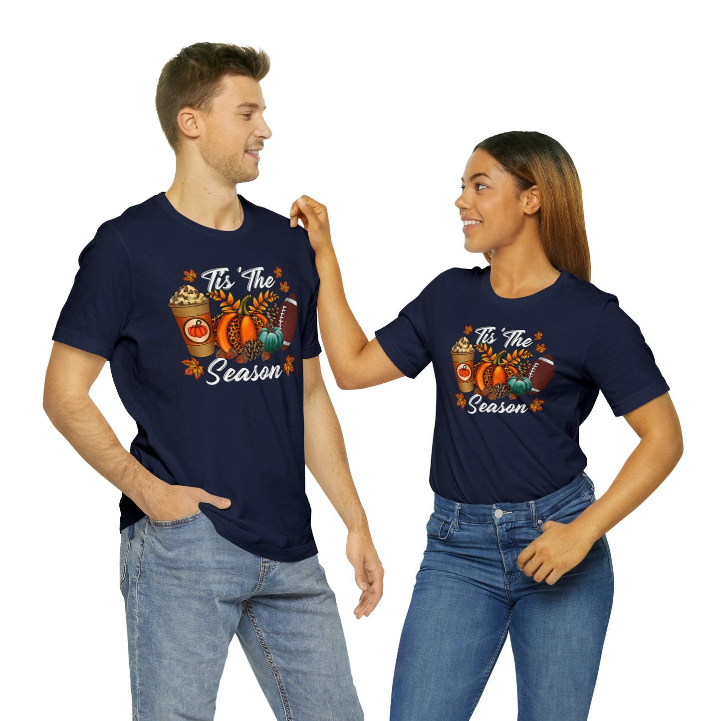 Tis' the Season Tee - Where Pumpkins, Pinecones, Coffee, and Football Unite!