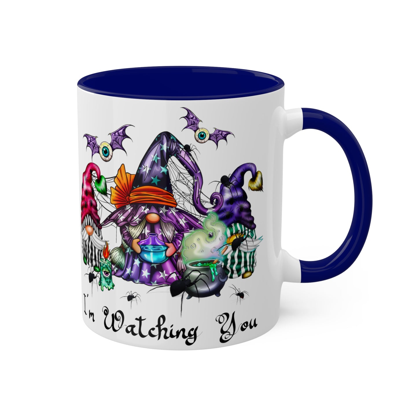 I'm watching you - Hallwoeen gnome 2 Color Mug, 11oz