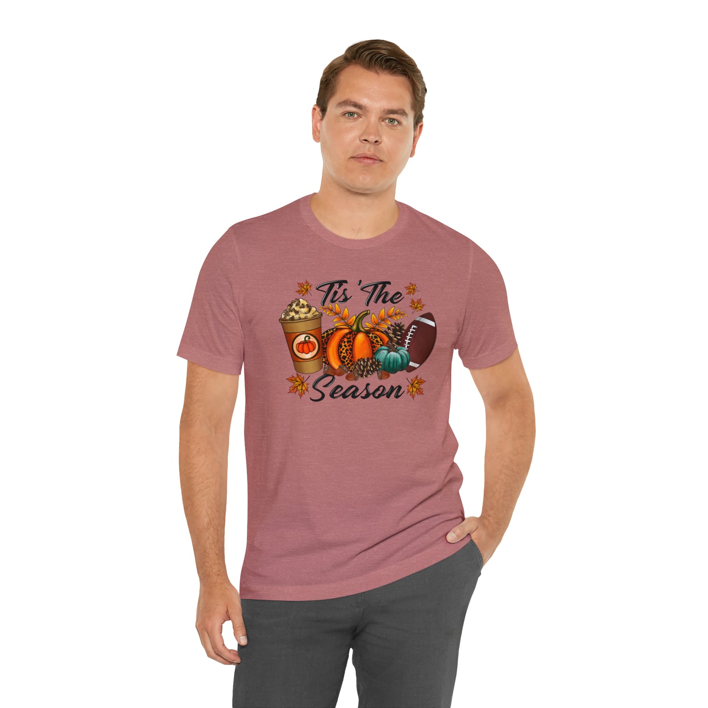 Tis' the Season Tee - Where Pumpkins, Pinecones, Coffee, and Football Unite!