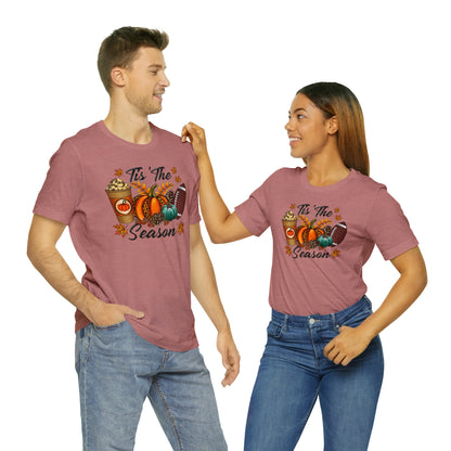 Tis' the Season Tee - Where Pumpkins, Pinecones, Coffee, and Football Unite!